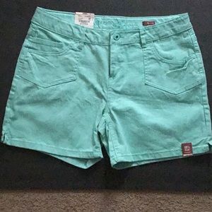 Arizona Jean Womens Pants Shorts Size 18 1/2 Plus Lucid Green